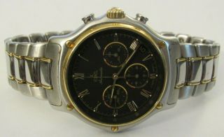 Ebel 1911 El Primero 18k Gold & Steel 1134901 Automatic Chronograph Mens Watch