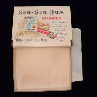 ANTIQUE 1905 SEN - SEN CHEWING GUM STORE DISPLAY BOOK SAFE BOX GRAPHICS 2