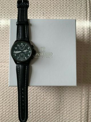 Damasko Dc56 Black Automatic Chronograph Watch