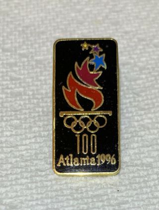 Vintage Enamel Atlanta 1996 Olympic Lapel Pin 100 Year Anniversary
