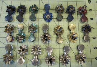 20 Antique Vintage Candle Clips For Christmas Tree,  Metal,  Very Old
