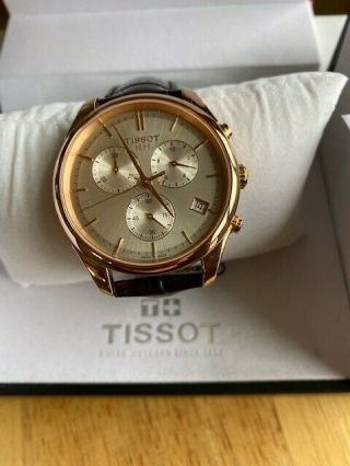 Tissot 18k Rose Gold And Stainless Steel Unisex Watch Msrp $2950 Now $1500
