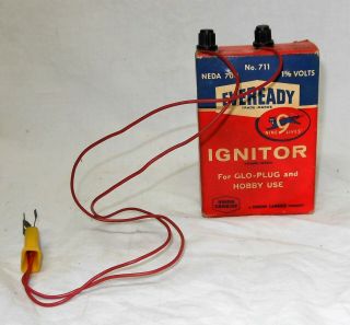 Vintage Eveready Ignitor No.  711 For Glo - Plug Union Carbide - Good Dead Cond