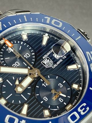 Tag Heuer Blue Aquaracer Calibre 16 Automatic Chronograph Cay211b - 0 Men’s Watch