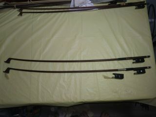 Two Vintage 4/4 Cello Bows,  Very Good Quality,  Need Little Repair