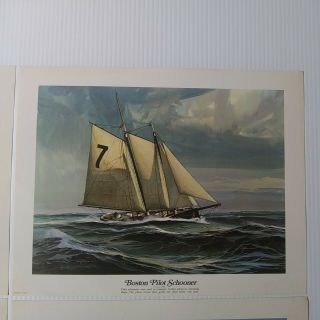 Thomas Hoyne Ship Prints Four Prints Curry Sark Boston Pilot Bonhomme USA Prints 3