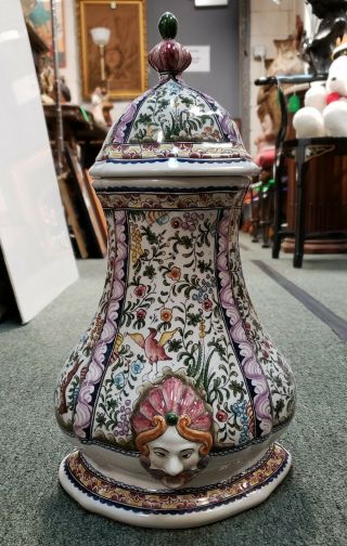 Mid 20th Century Portuguese Ceramica Conimbriga Porcelain Floral Motifs Lavabo
