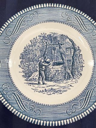 Currier And Ives Royal China Underplate With Handles 8 
