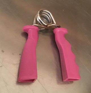 Vintage Hand Grip Strength Exerciser/gripper Pink Plastic