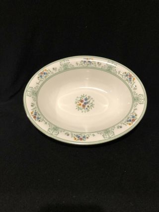 10 " Oval Vegetable Bowl Agincourt Green By Wedgwood R4471
