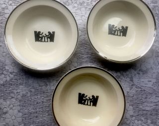 3 Vintage Taylor Smith Taylor Tavern Silhouette Cereal Bowls 6” 1930’s