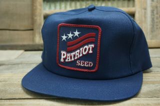 Vintage Patriot Seed Snapback Trucker Cap Hat Patch Legend Made In Usa