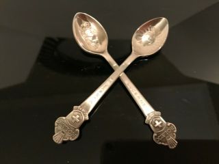 2 Vintage Rolex Bucherer Of Switzerland Lucerne & St Moritz Spoons