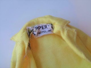 1965 Skipper & Skooter Doll Fashion RAIN OR SHINE 1916 Yellow Raincoat Clothes 3