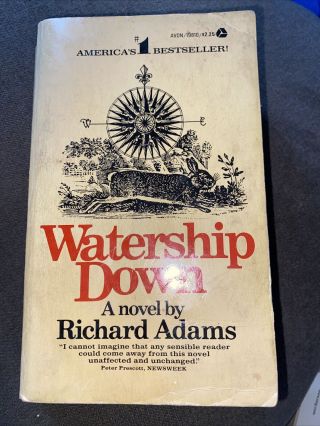 Watership Down By Richard Adams (1975,  Vintage Paperback) 1st Avon Printing