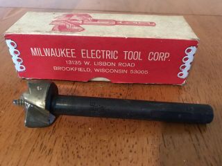 Vintage Milwaukee Tool Corp.  Nos 1 - 1/8 " Selfeed Bit No.  48 - 25 - 1120
