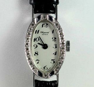 Lady Chopard 18k Solid Gold Diamond Bezel Wrist Watch Runs 40 - 8