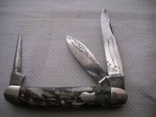 antique simmons hdwe co.  3 bld stockman pocket knife 3