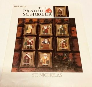 The Prairie Schooler Vintage Santa Cross Stitch Pattern Leaflets No.  20 And 43