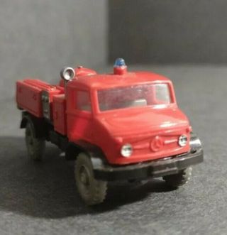 Vintage Wiking Mercedes Benz Fire Truck 1:87 Scale