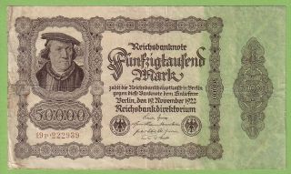 Germany - 50000 Mark - 1922 - P79 - Vf - Vintage Antique Paper Money Old Banknote