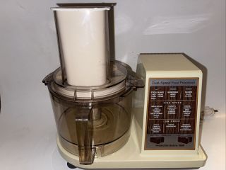Vintage Hamilton Beach Scovill Food Processor Model 702 - 3 Almond 2 Speed