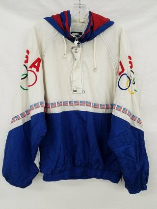 Vintage Starter 1996 Usa Olympics Team Sports Jacket Sz L