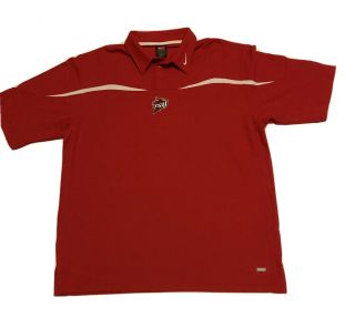 Iowa State Cyclones - Nike Dri - Fit - Vintage Logo Red Polo Shirt - Men 