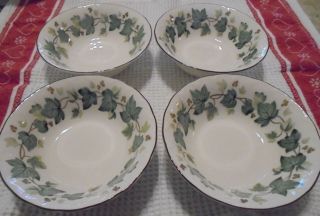 4 Nikko Casual Living Greenwood Ivy 6 1/4 Inch Coupe Cereal Bowls Euc