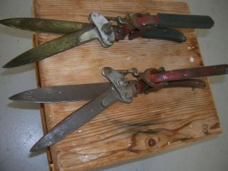 2 - Pr.  Grass Clippers / Shears.  Vintage.  Cast Iron.  2 - Pair (matching)