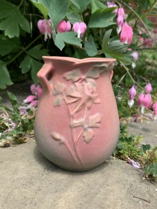 Roseville Pottery Columbine Vase 12 - 4 Pink