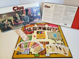 Vintage 1972 Clue Classic Detective Board Game By Parker Bros 100 Complete