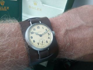 RARE GENTS WWI ROLEX TRENCH WATCH IN AND COMES BOXED 3