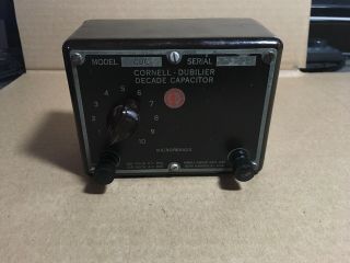 Vintage Cornell Dubilier Decade Capacitor Cdc