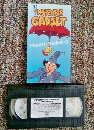 Vhs Inspector Gadget Presto Change - O Vintage 1983 Cartoon
