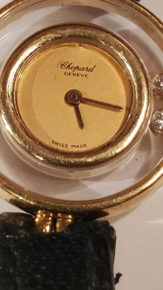 Chopard Happy Diamond Watch Floating Diamond 18k Gold 750 Womens. 3