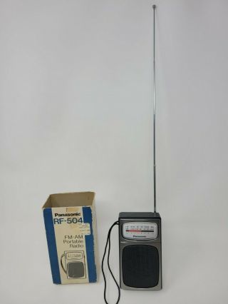 Vintage Panasonic Am/fm Portable Radio Model Rf - 504