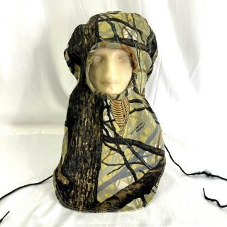 Vtg Skyline Camo Hunting Hood Hat Apparition Camouflage Hardwoods