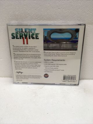 Silent Service II (PC,  1992) CD - Rom PC Vintage Computer Game SoftKey 2
