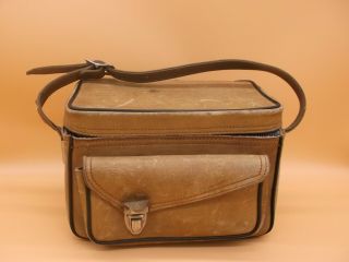Vintage Perrin The Sportsman 501 Leather Camera Case With Strap Patina Storage