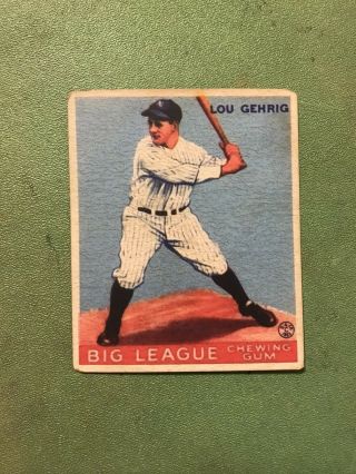 1933 Goudey 92 Lou Gehrig Rookie Rp Baseball Card
