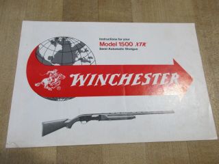 Vintage Winchester Model 1500 Xtr Shotgun Instructions Pamphlet (w2)