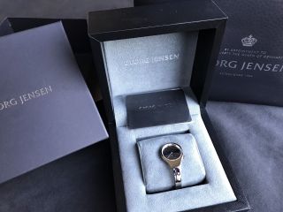 Georg Jensen Vivianna Ladies Swiss Watch With Hammered Silver Dial Rrp £1695