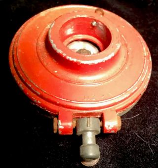 Antique Vintage Gramophone Sound Box Head 112 Red Paint G - Cleft Logo