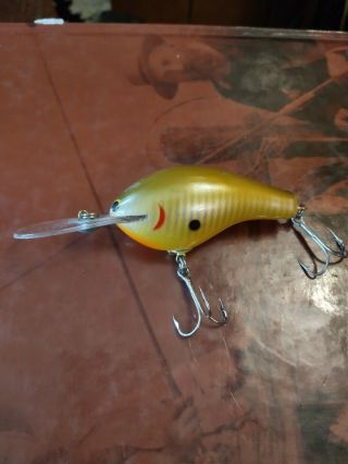 Vintage Bagley Diving B 3 Lure Unmarked Lip All Brass In Awesome Color Gos