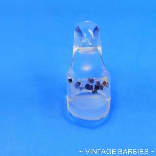 Barbie Doll Single Clear Glitter Ot Heel / Shoe Htf Minty Vintage 1960 