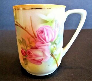 Vintage Hand Painted R.  S.  Germany Porcelain Small Handled Cup