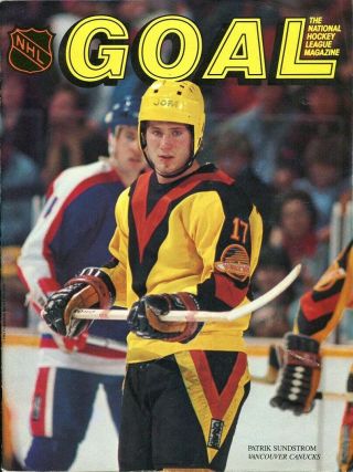 Jan.  9,  1985 - Pittsburgh Penguins Vs.  Vancouver Canucks Game Program Vintage