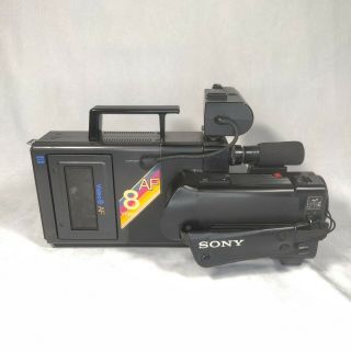 Vintage 1980s Black Sony Ccd - V8af 8mm Video Recorder Camcorder Partially