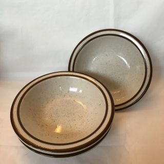 3 Vintage Syracuse China Restaurant Ware 4 5” Berry Fruit Bowls Speckled Brown